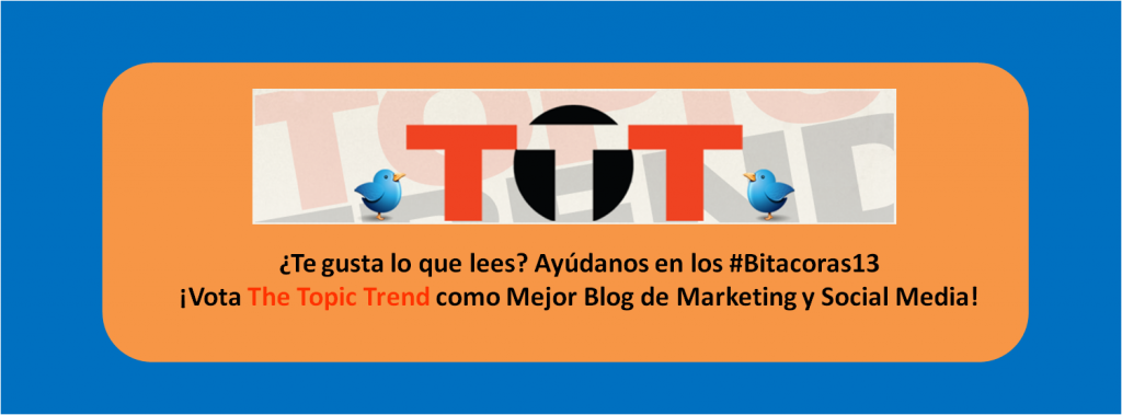 Vótanos como Mejor Blog de Marketing y Social media en los Bitacoras 2013