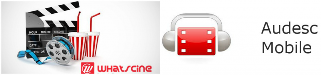 Audesc_Whatscine_Collage: logotipos de las dos aplicaciones